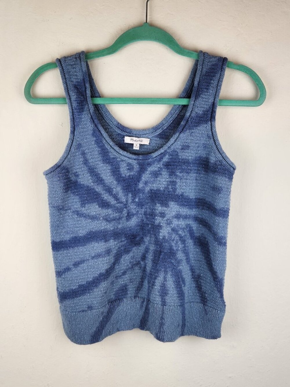 Madewell Tie-Dye Fairview Sweater Tank in Distant Ocean Blue sz M